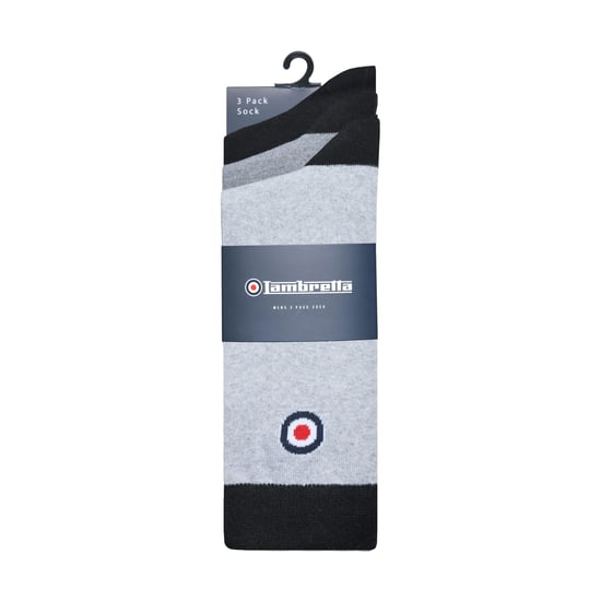 Lambretta - Socken für Herren(3er-Pack) (Schwarz/Holzkohle/Grau) - Image 2