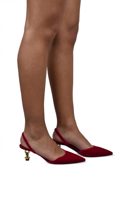 Tom Ford Velvet Chain Pumps Rosa - Image 2