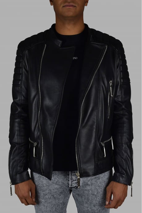 Philipp Plein Biker Jacke Schwarz - Image 3