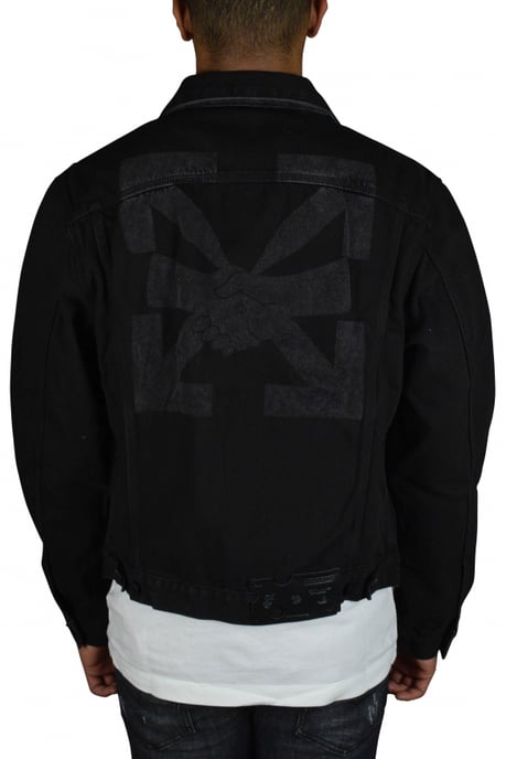 Off-White Jeansjacke Schwarz - Image 3