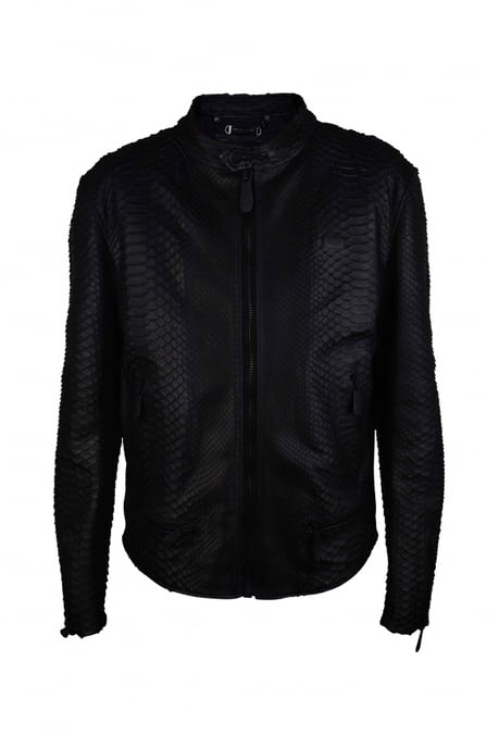 Philipp Plein Biker Jacke Schwarz - Image 1