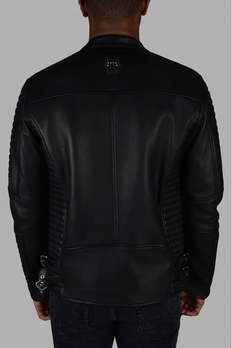 Philipp Plein Biker Jacke Schwarz - Image 5