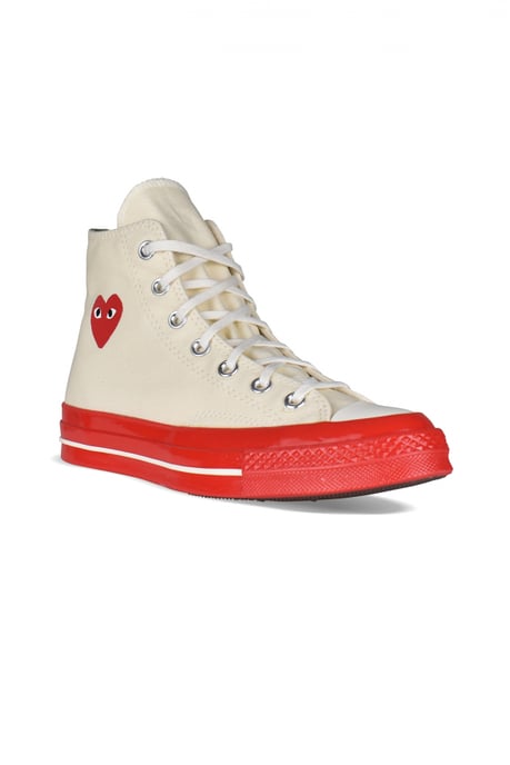 Comme des garçons Hohe Sneakers Chuck Taylor Beige - Image 2