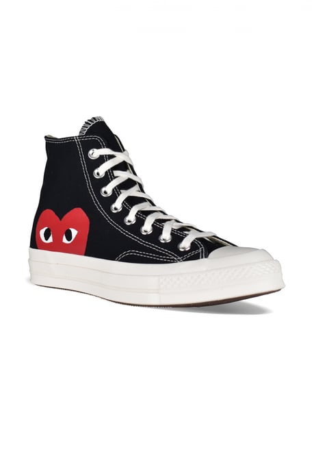 Comme des garçons Hohe Sneakers Chuck Taylor Schwarz - Image 2