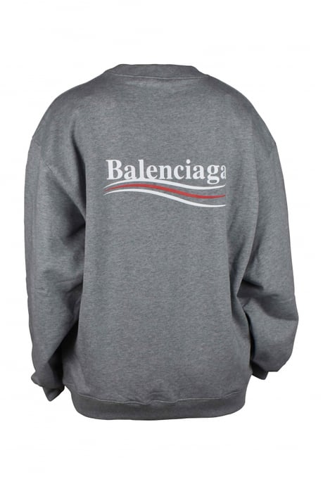Balenciaga Sweatshirt Political Grau - Image 3