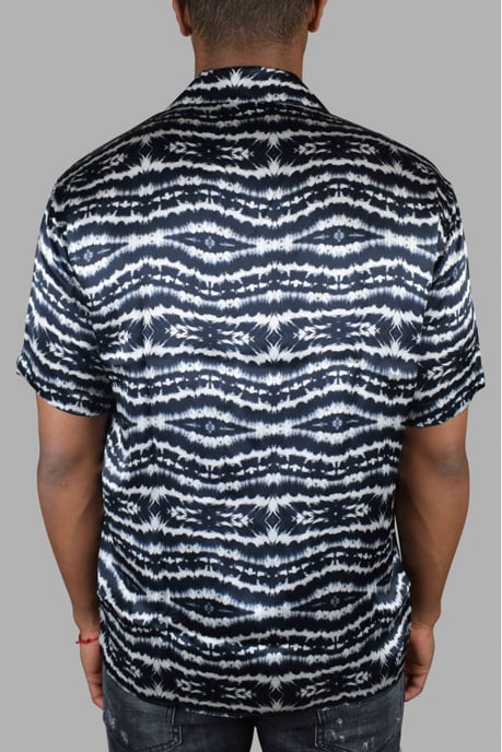 Philipp Plein Tie Dye SS Hemd Schwarz - Image 3