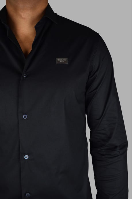 Philipp Plein Diamond Cut LS Iconic Hemd Schwarz - Image 3