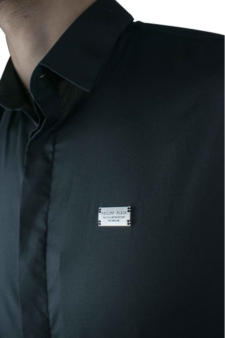 Philipp Plein Diamond Cut LS Iconic Hemd Schwarz - Image 2