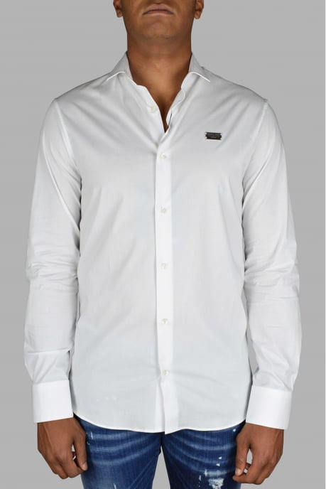Philipp Plein Diamond Cut LS Iconic Hemd Weiß - Image 2