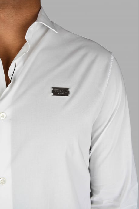 Philipp Plein Diamond Cut LS Iconic Hemd Weiß - Image 3