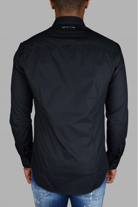 Philipp Plein Diamond Cut LS Skull hemd Schwarz - Image 4