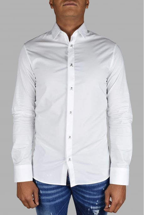 Philipp Plein LS Skull Hemd Weiß - Image 2