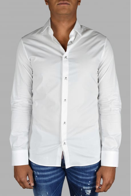 Philipp Plein LS Skull Hemd Weiß - Image 3