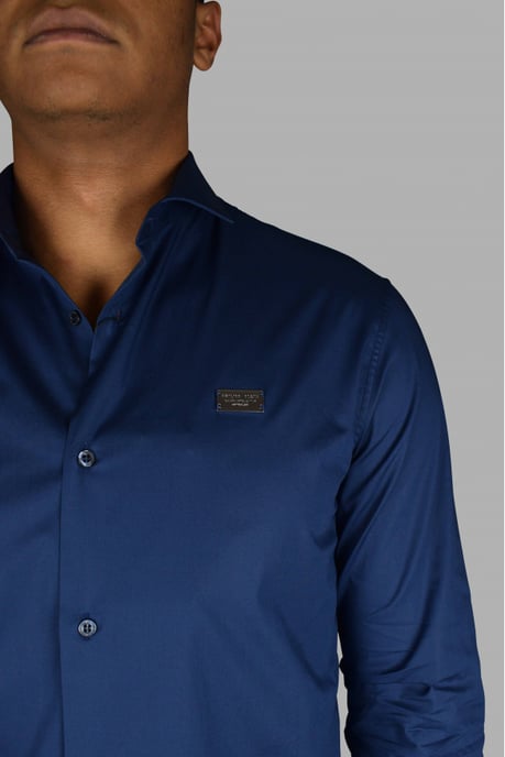 Philipp Plein Diamond Cut LS Iconic Hemd Blau - Image 3