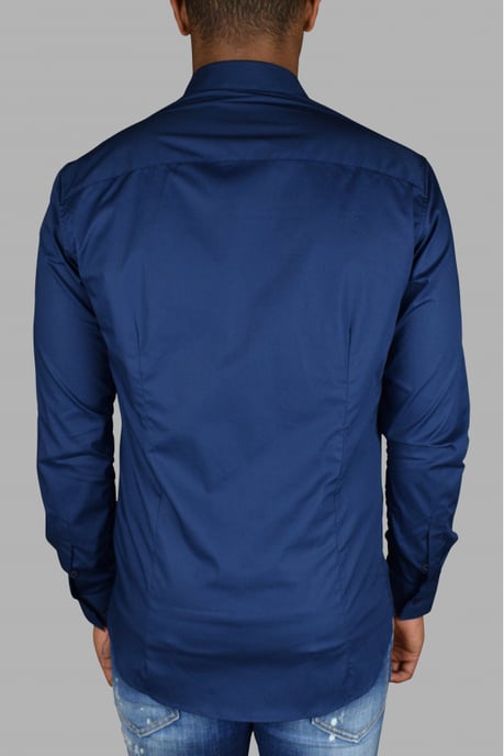 Philipp Plein Diamond Cut LS Iconic Hemd Blau - Image 4