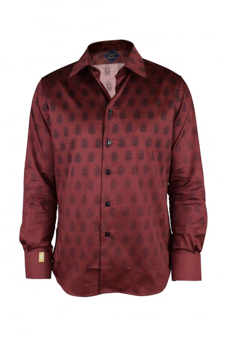Billionaire LS Milano All over Hemd Bordeaux Bordeaux - Image 1