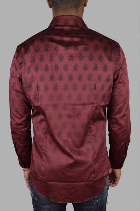 Billionaire LS Milano All over Hemd Bordeaux Bordeaux - Image 4