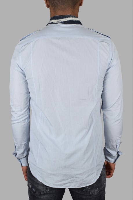 Balmain Hemd mit Jeanskragen Blau - Image 3