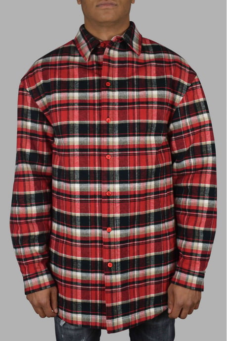 Balenciaga Kariertes Hemd Rot - Image 2