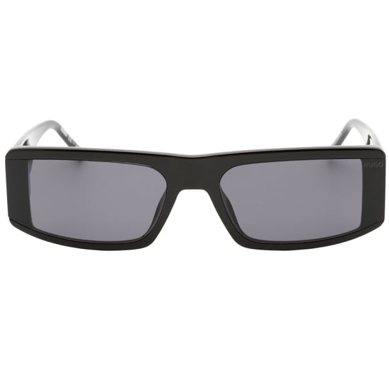 Hugo Boss graue Sonnenbrille mit rechteckigen Gläsern und schwarzen Gläsern - Image 1