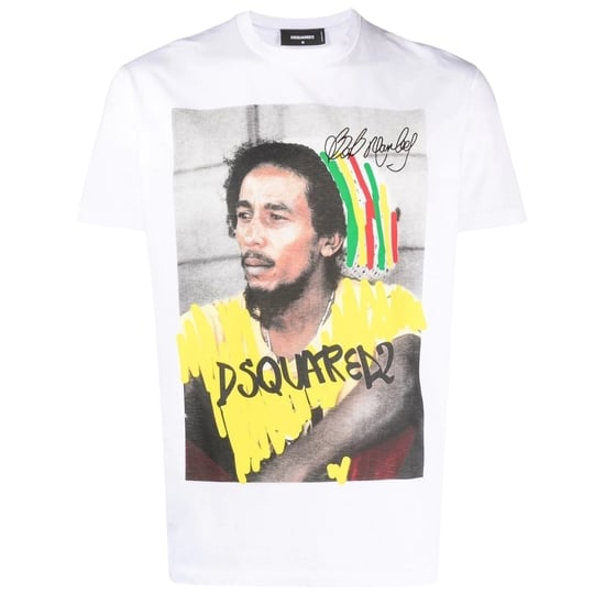 Dsquared2 Cool Fit Bob Marley Logo Weißes T-Shirt - Image 1