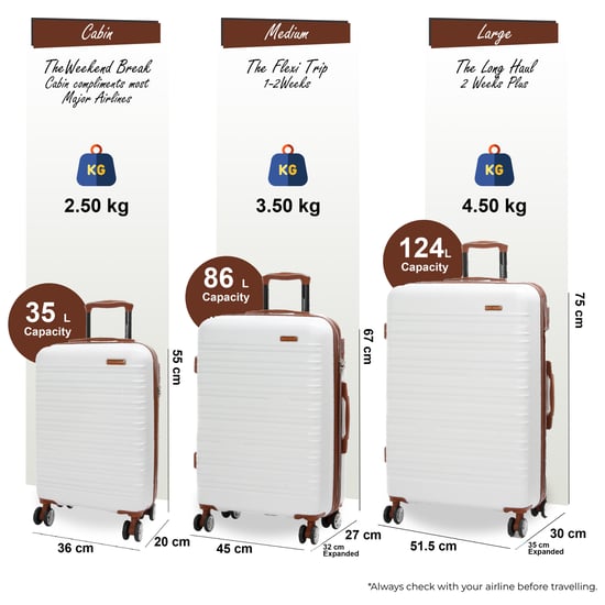 Erweiterbarer cremeweißer Hartschalenkoffer aus ABS mit 8 Rollen, robuster Reisekoffer, Urlaubsgepäck - Image 2