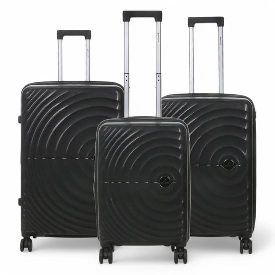 Erweiterbarer schwarzer Hartschalenkoffer mit 8 Rädern - Image 1