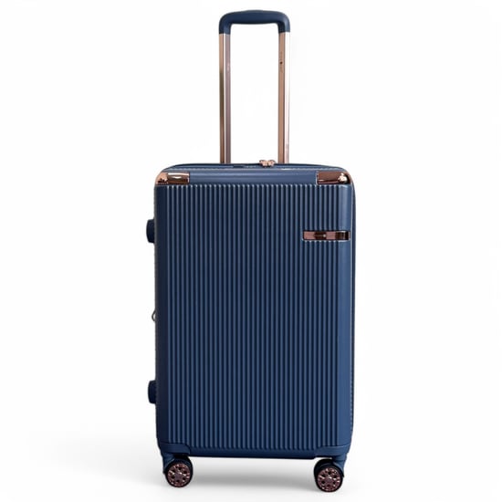 Erweiterbarer Hartschalenkoffer mit 8 Rädern, Marineblau - Image 6