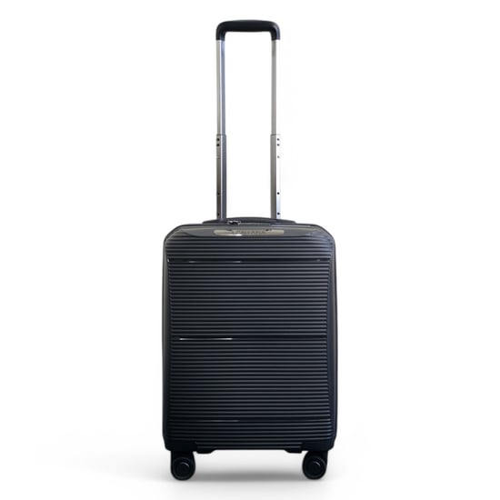 Erweiterbares schwarzes Hartschalen-PP-Kofferset mit 8 Rädern, Reisegepäck, Kabine, Urlaub, Taschen - Image 5