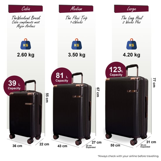 Erweiterbarer Hartschalenkoffer mit 8 Rädern, Marron - Image 2