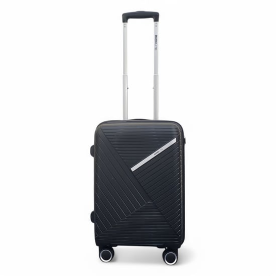 Robuster Hartschalenkoffer Schwarz 8 Rollen Reisegepäck Urlaub Koffer - Image 5