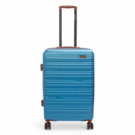 Erweiterbarer blauer Hartschalenkoffer aus ABS mit 8 Rollen, robuster Reisekoffer, Urlaubsgepäck - Image 6