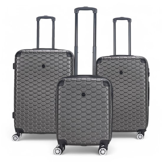 Erweiterbarer Hartschalenkoffer aus ABS mit 8 Rädern, Anthrazit, Reisegepäck, Urlaubstaschen - Image 1