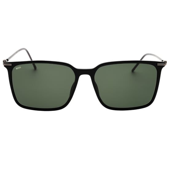 Hugo Boss grüne Sonnenbrille mit dünnen Beinen und schwarzen Gläsern - Image 1
