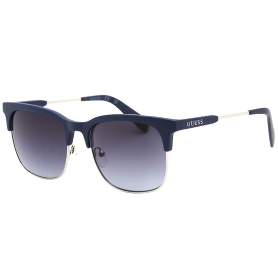 Guess Sonnenbrille mit mattblauen Gläsern und Farbverlauf in Blau - Image 2