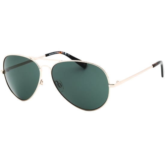 Hellgoldene Sonnenbrille mit grünen Gläsern von Banana Republic - Image 2