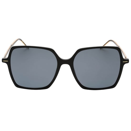 Hugo Boss graue Linse, goldene Arme, schwarze Sonnenbrille - Image 1