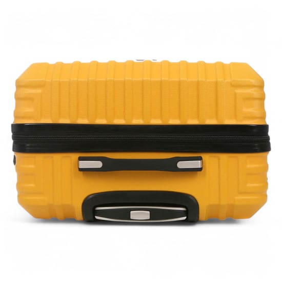Hartschalen-Reisekoffer-Set aus gelbem ABS mit 8 Rädern - Image 4