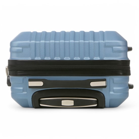 Hartschalen-Reisekoffer-Set aus blauem ABS mit 8 Rädern - Image 4