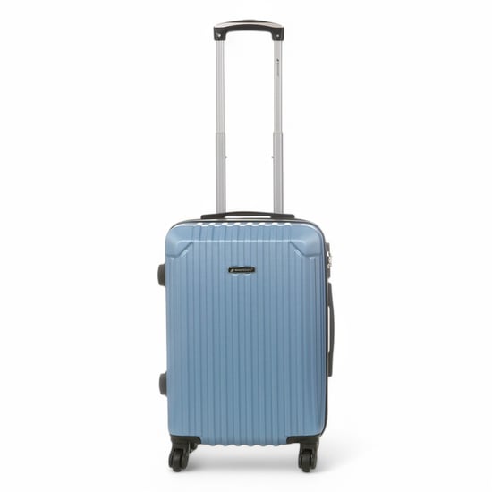 Hartschalen-Reisekoffer-Set aus blauem ABS mit 8 Rädern - Image 6