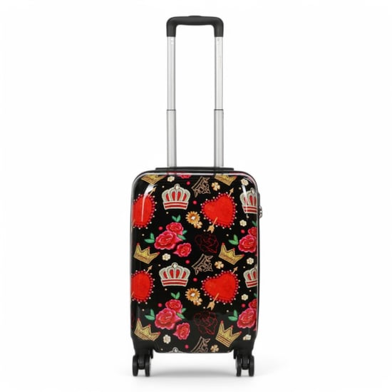 Erweiterbares Hartschalen-Kofferset mit 8 Rädern und schwarzen Rosen - Image 6