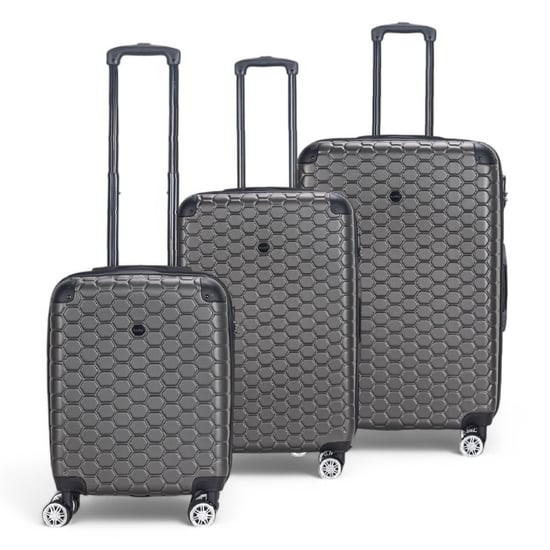 Erweiterbares Anthrazit-Schwarzes Hartschalen-ABS-Gepäck mit 8 Rädern, Reise-/Kabinen-/Urlaubstaschen, Koffer-Set - Image 4