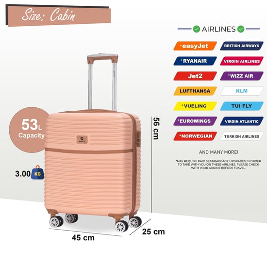 Stabiler ABS-Hartschalen-Kabinenkoffer, 56 x 45 x 25 cm, Gepäck, passend für British Airways - Image 2