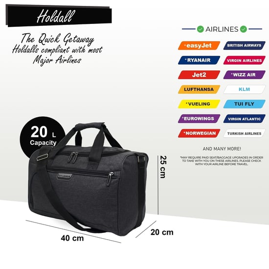 Reisetasche, Handgepäck, 40 x 20 x 25 cm, für unter den Sitz, für Ryanair, Easy Jet - Image 2