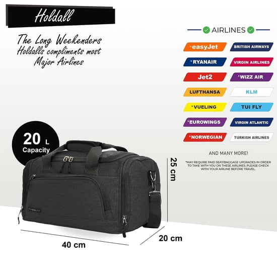 Reisetasche, Handgepäck, 40 x 20 x 25 cm, passend unter den Sitz, für Ryanair, Easy Jet - Image 2
