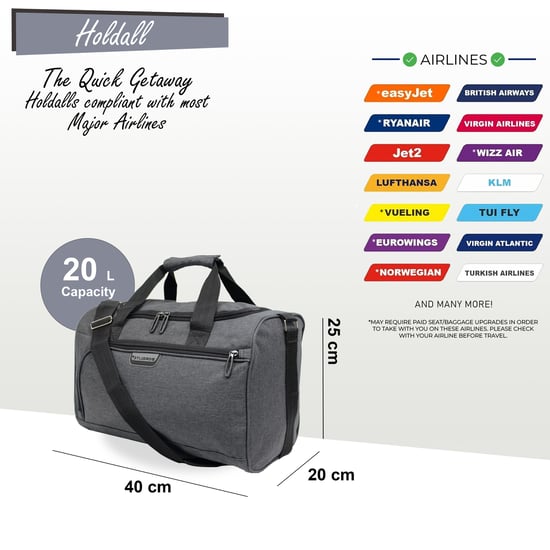 Reisetasche, Handgepäck, 40 x 20 x 25 cm, für unter den Sitz, für Ryanair, Easy Jet - Image 2
