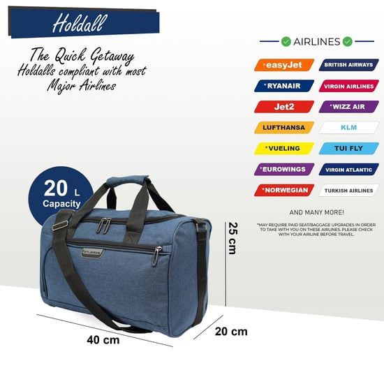 Reisetasche, Handgepäck, 40 x 20 x 25 cm, für unter den Sitz, für Ryanair, Easy Jet - Image 2
