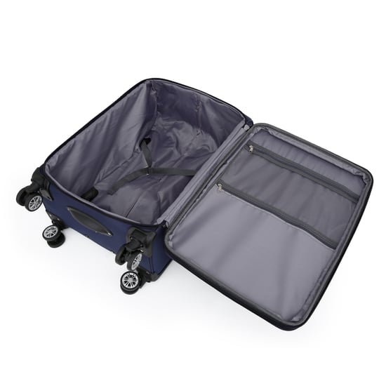 Blauer Weichschalenkoffer mit 8 Rollen, Gepäckset, Reisegepäck, TSA, leichtes Handgepäck, Kabinentasche - Image 6
