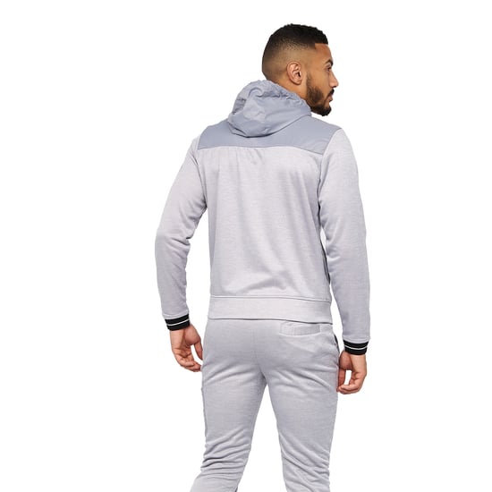 Crosshatch - "Catmoore" Trainingsjacke Durchgehender Reißverschluss für Herren (Grau) - Image 2