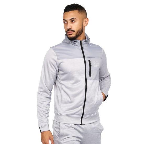 Crosshatch - "Catmoore" Trainingsjacke Durchgehender Reißverschluss für Herren (Grau) - Image 3